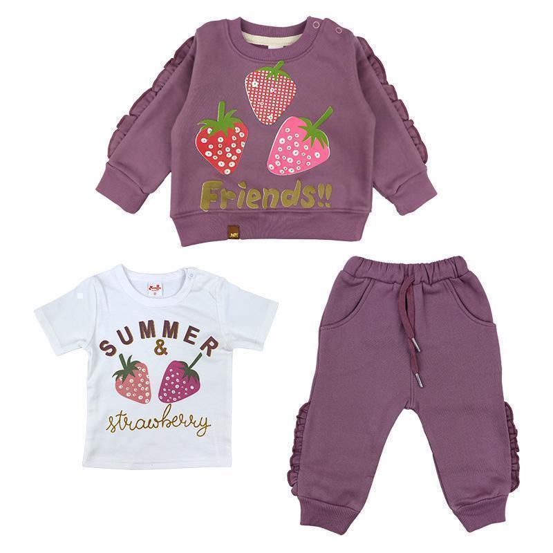 Conjunto de niña bebe AURORA FRESA